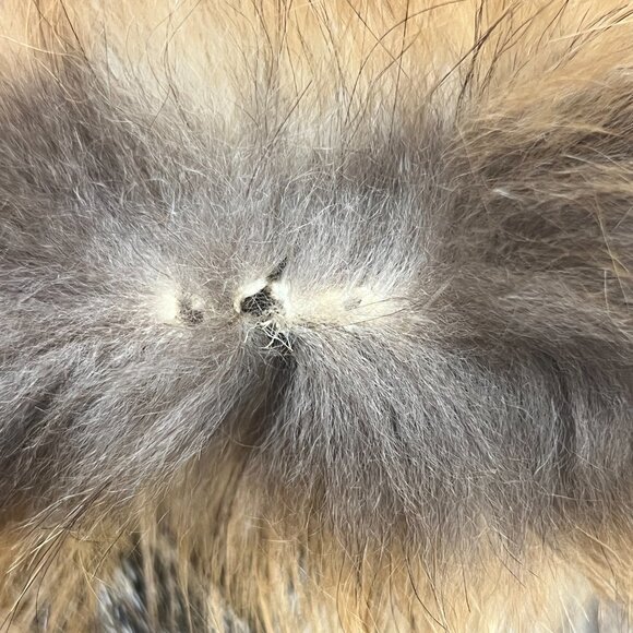 Vintage Mid Century Custom Reversible Fox Fur & Chevron Leather Full Length Coat - Picture 11 of 11